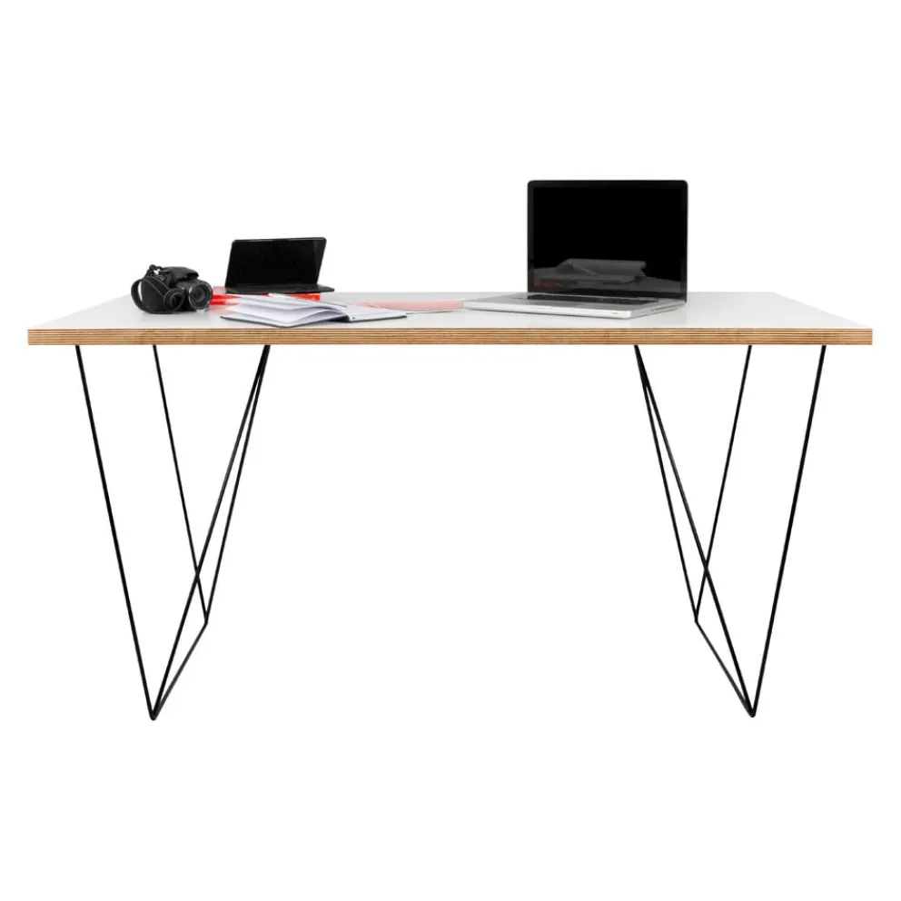 Temahome Schreibtisch Flow-105 eiche, schwarz, weiss Sale