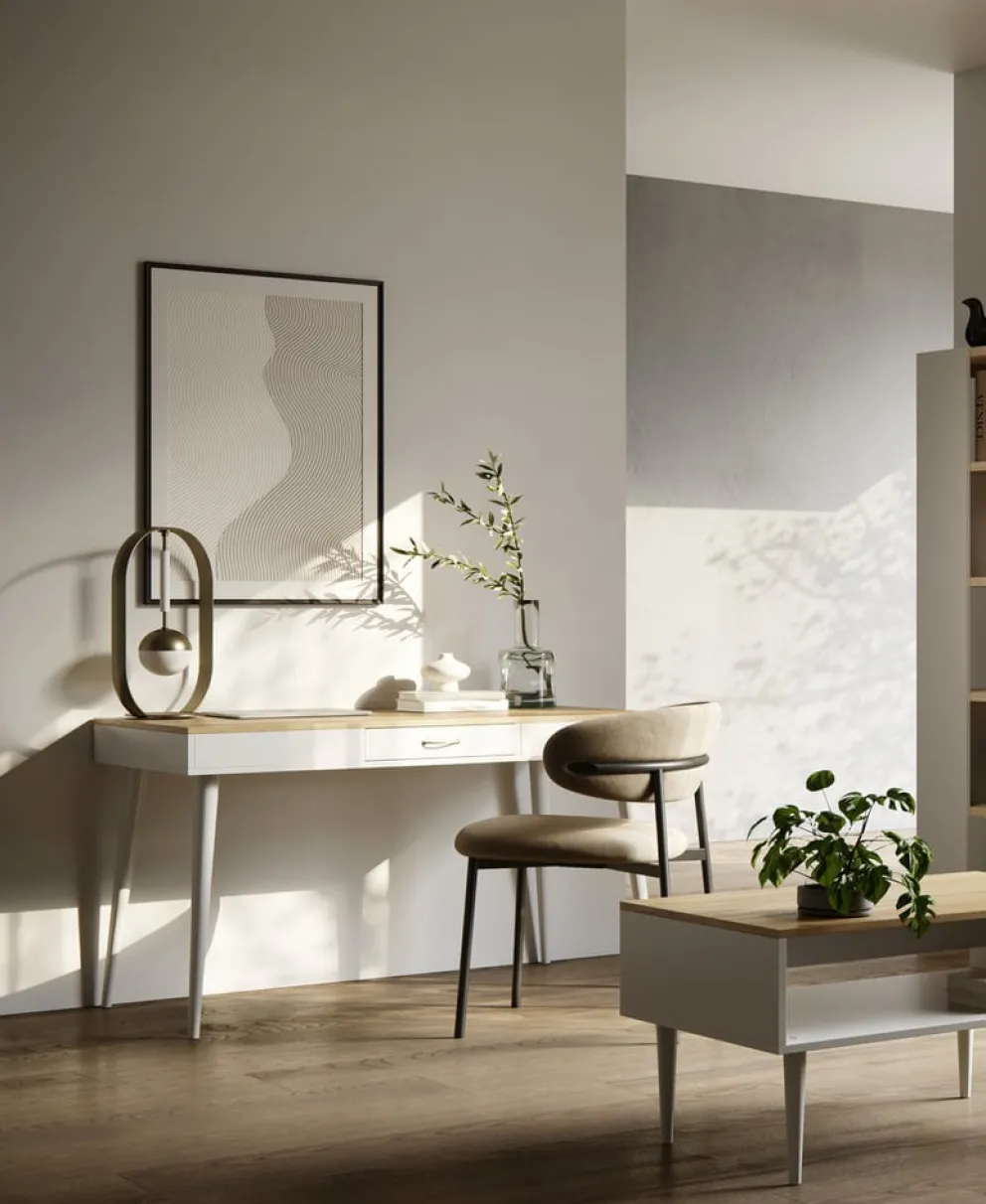 Temahome Schreibtisch Horizon eichefarbig, weiss