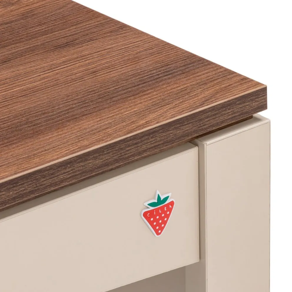 Cilek Schreibtisch Lapel crème, nussbaumfarbig Hot