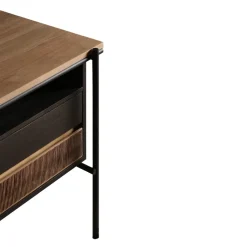 Ethnicraft Schreibtisch Oscar braun, schwarz