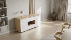 Temahome Schreibtisch Tango-105 eichefarbig, weiss Clearance