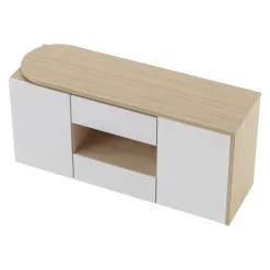 Temahome Schreibtisch Tango-105 eichefarbig, weiss Clearance