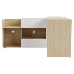 Temahome Schreibtisch Tango-105 eichefarbig, weiss Clearance