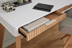 Johann Jakob Schreibtisch Wave eichefarbig, weiss Discount