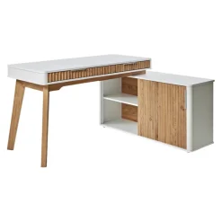 Novel Schreibtisch Wave eiche, weiss