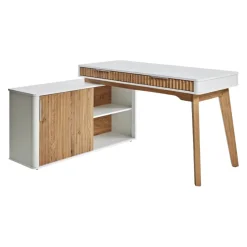 Novel Schreibtisch Wave eiche, weiss
