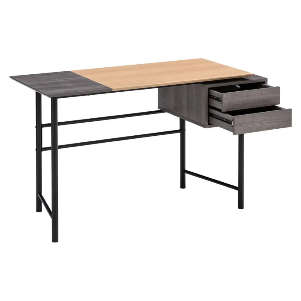BYYU Schreibtisch Widmer-105 eichefarbig, grau Online