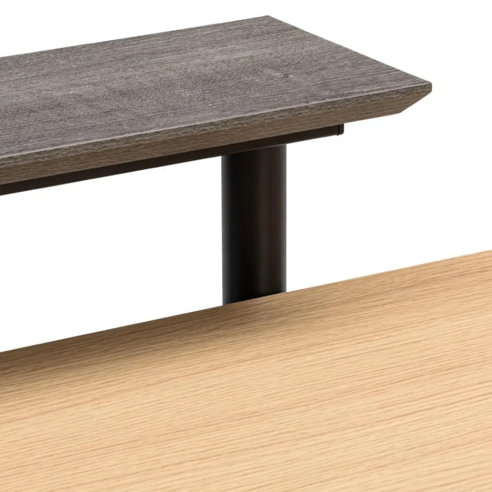 BYYU Schreibtisch Widmer-105 eichefarbig, grau