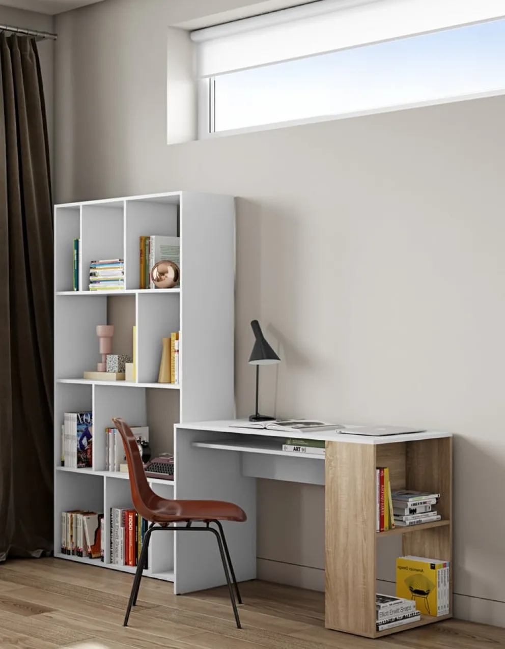 Temahome Schreibtisch Yale eichefarbig, weiss New