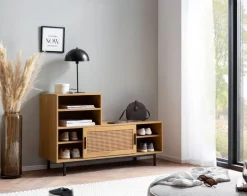 MID.YOU Schuhbank Holz eichefarbig New