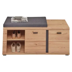 Linea Natura Schuhbank Sonos eichefarbig, eschefarbig, schwarz Best