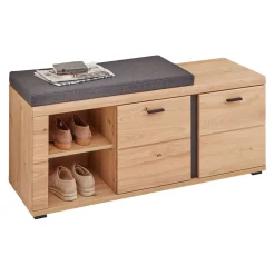 Linea Natura Schuhbank Sonos eichefarbig, eschefarbig, schwarz Best