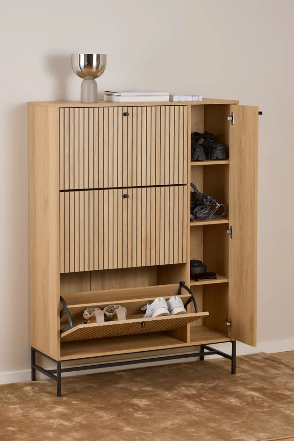 MID.YOU Schuhschrank Albany eichefarbig Hot