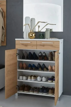 Dieter Knoll Schuhschrank Andalo eichefarbig, weiss Discount