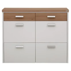 Dieter Knoll Schuhschrank Arco eichefarbig, weiss Clearance