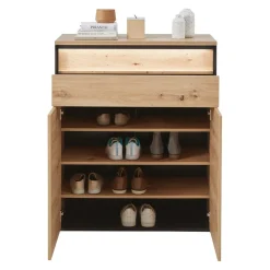 Voleo Schuhschrank Edra eichefarbig, schwarz Discount