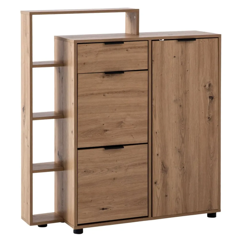 MID.YOU Schuhschrank Eiche Dekor braun