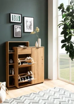 MID.YOU Schuhschrank Eiche Dekor braun