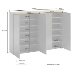Voleo Schuhschrank Idea anthrazit, eichefarbig Best