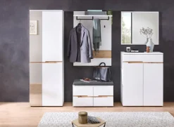 Novel Schuhschrank Memphis eichefarbig, weiss Outlet