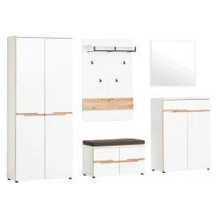 Novel Schuhschrank Memphis eichefarbig, weiss Outlet