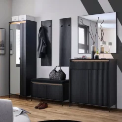 Hom'In Schuhschrank Noto schwarz Outlet