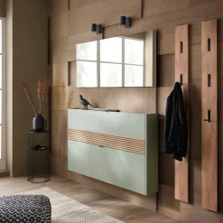 Voleo Schuhschrank Rio eichefarbig, taupegrün 