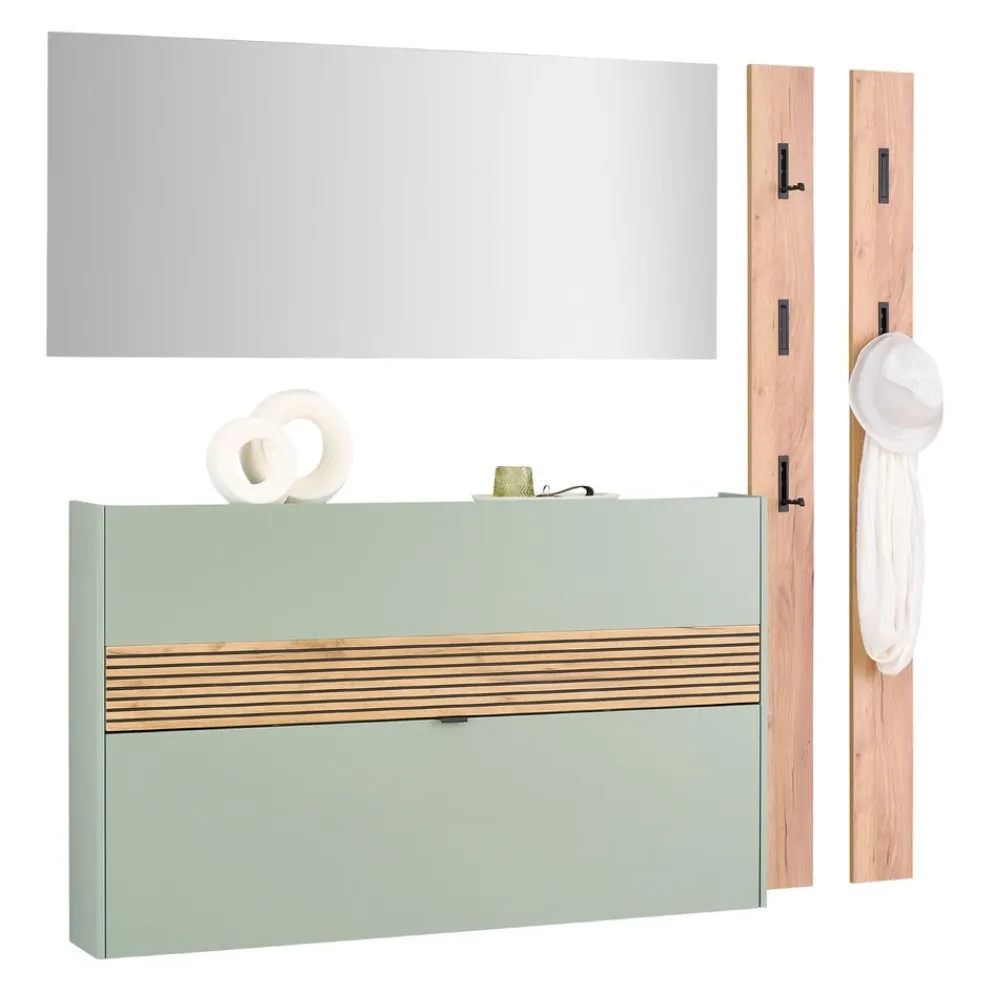 Voleo Schuhschrank Rio eichefarbig, taupegrün