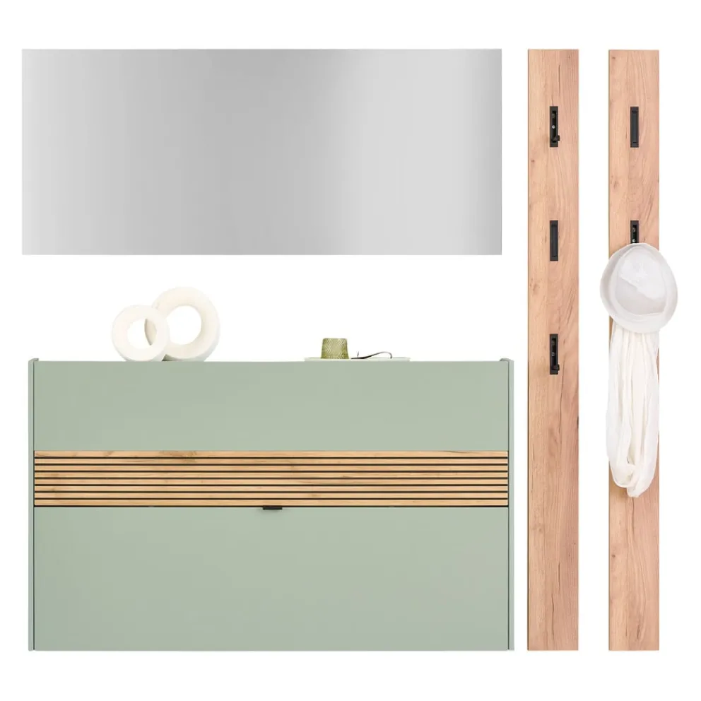 Voleo Schuhschrank Rio eichefarbig, taupegrün
