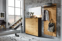 Dieter Knoll Schuhschrank Savona anthrazit, eichefarbig Discount