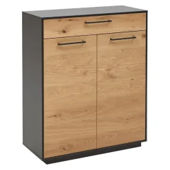 Dieter Knoll Schuhschrank Savona anthrazit, eichefarbig New