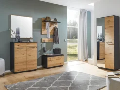 Dieter Knoll Schuhschrank Savona anthrazit, eichefarbig New