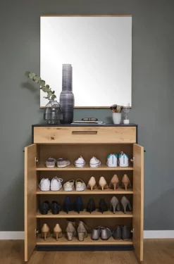 Dieter Knoll Schuhschrank Savona anthrazit, eichefarbig New