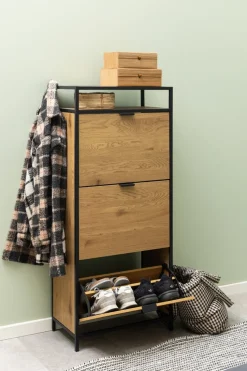 MID.YOU Schuhschrank Seaford wildeichefarbig Discount