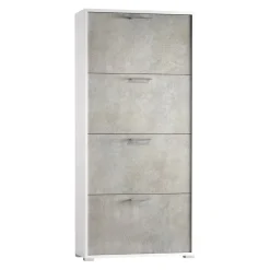 Sikelia Schuhschrank Shoe betongrau, weiss Outlet