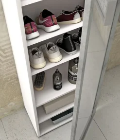 Sikelia Schuhschrank Shoe betongrau, weiss Sale