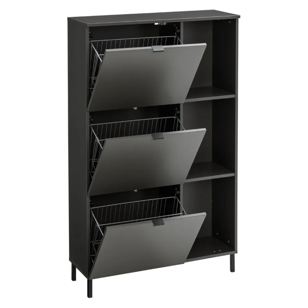 Johann Jakob Schuhschrank Tirana graphit, schwarz Clearance