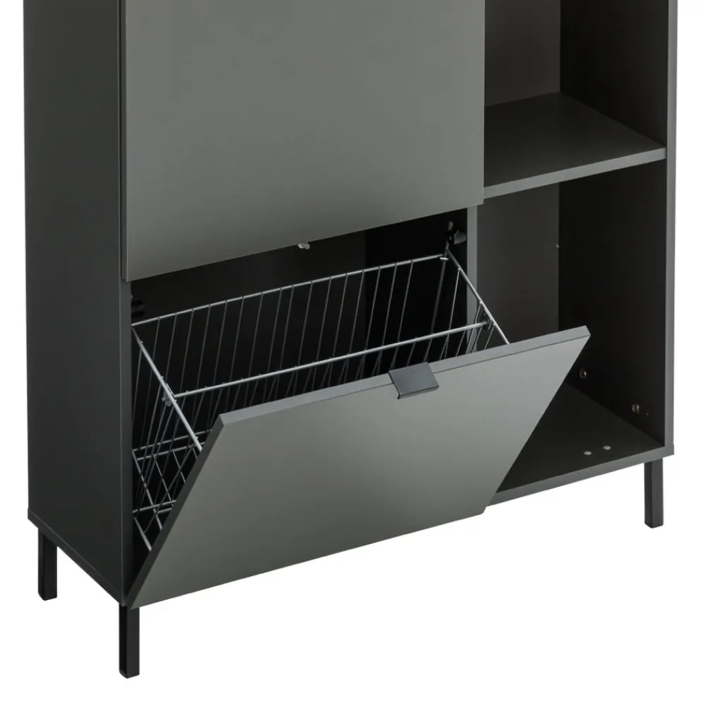 Johann Jakob Schuhschrank Tirana graphit, schwarz Clearance