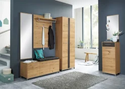 Novel Schuhschrank Vedo anthrazit, eichefarbig Outlet