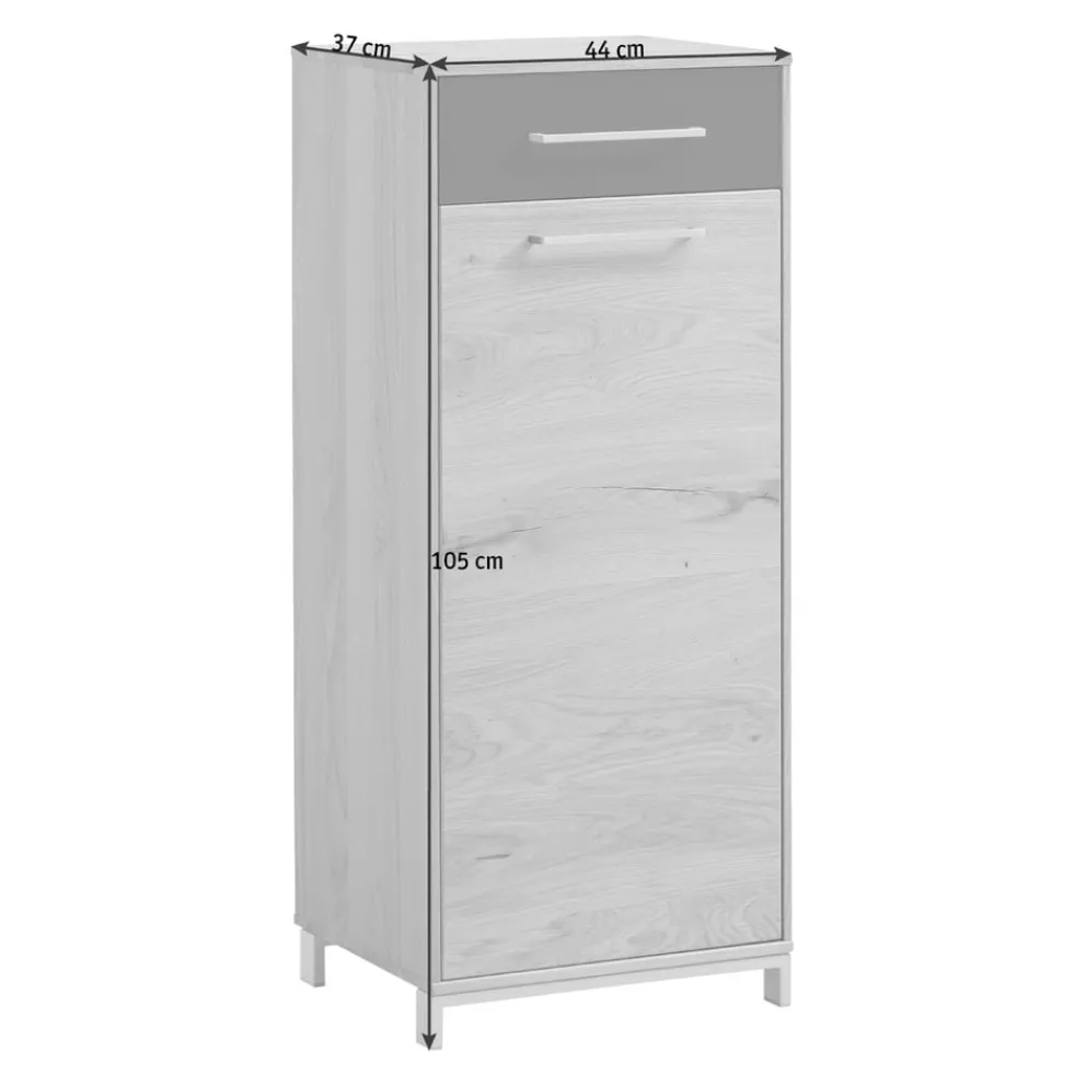 Novel Schuhschrank Vedo anthrazit, eichefarbig Outlet
