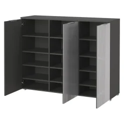 MID.YOU Schuhschrank Veria graphit, silbergrau