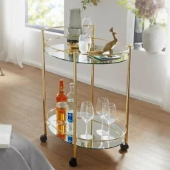 MID.YOU Servierwagen Oval gold Outlet