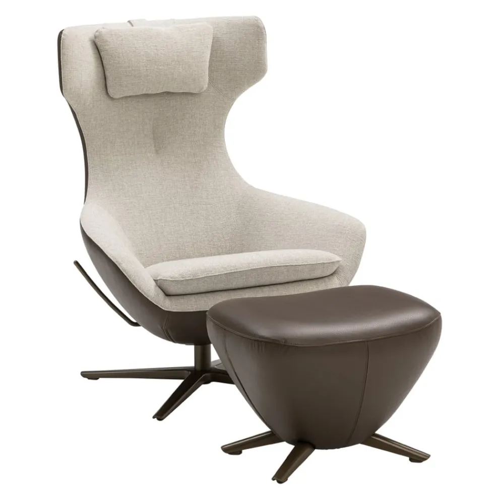 LEOLUX Sessel Caruzzo crème Outlet