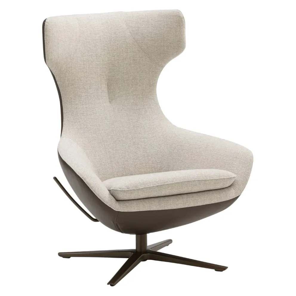 LEOLUX Sessel Caruzzo crème Outlet