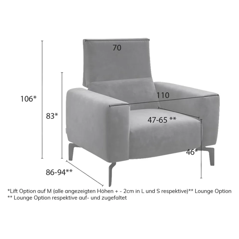 sensoo Sessel Cosy1 dunkelbraun Discount