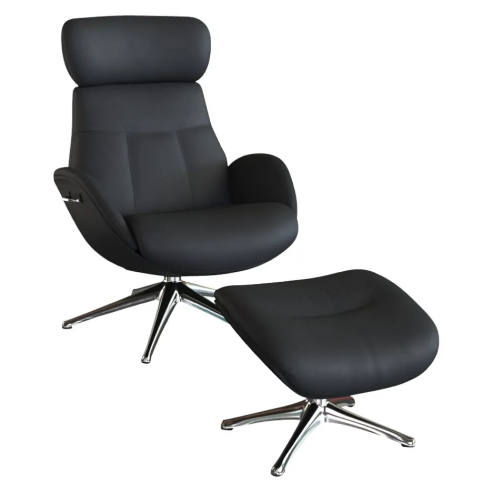 FLEXLUX Sessel Metro Elegant Dakota 0740 deep black Hot