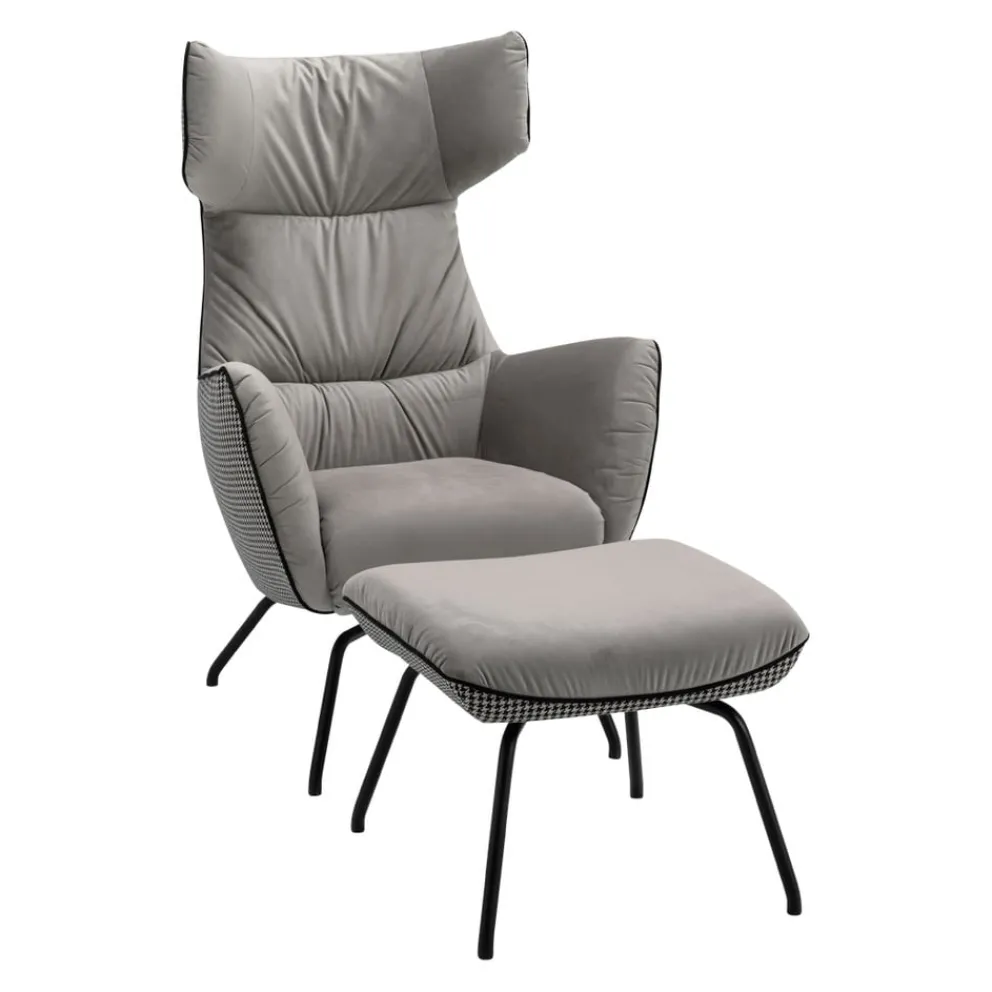 Pure Home Lifestyle Sessel Pure 9102 Mira Kat. 8, Velvet silver, Kat. 10, Classy Black Sale