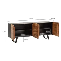 MID.YOU Sideboard Akazie hellbraun, umbragrau Discount