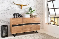 MID.YOU Sideboard Akazie hellbraun, schwarz Outlet
