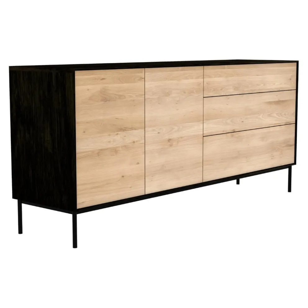 Ethnicraft Sideboard Blackbird eichefarbig, schwarz